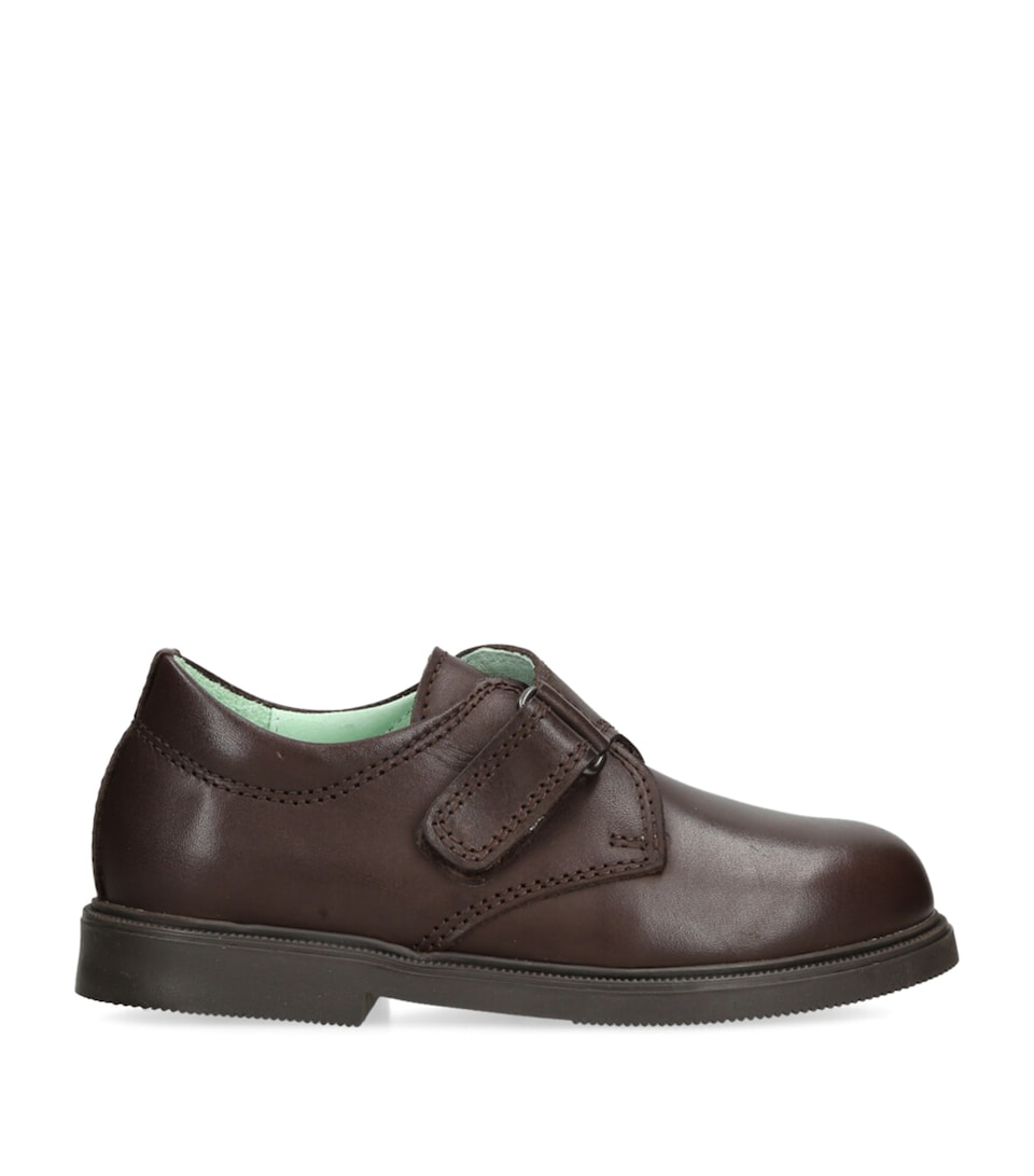 papouelli Leather Fergus Shoes Dark Brown