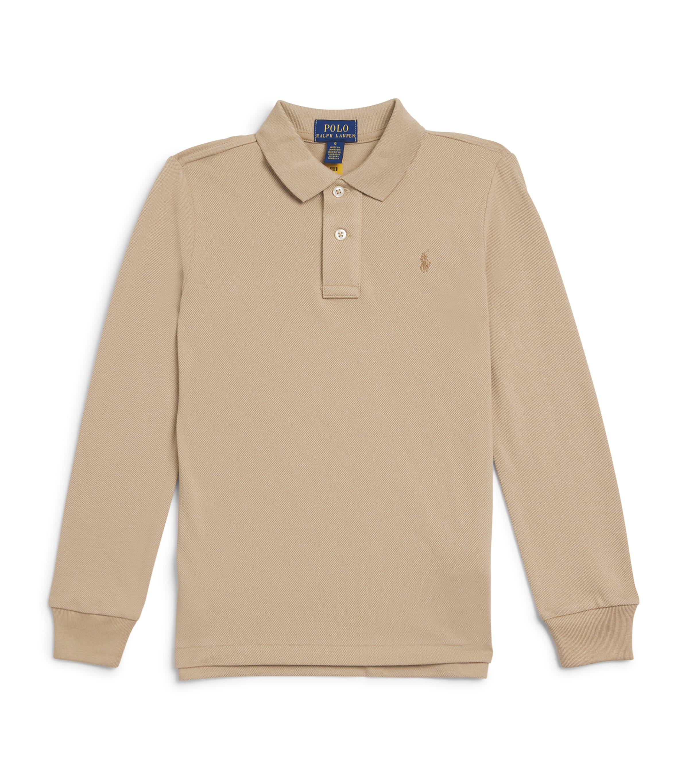 Cotton Long-Sleeve Polo Shirt (6-14 Years)
