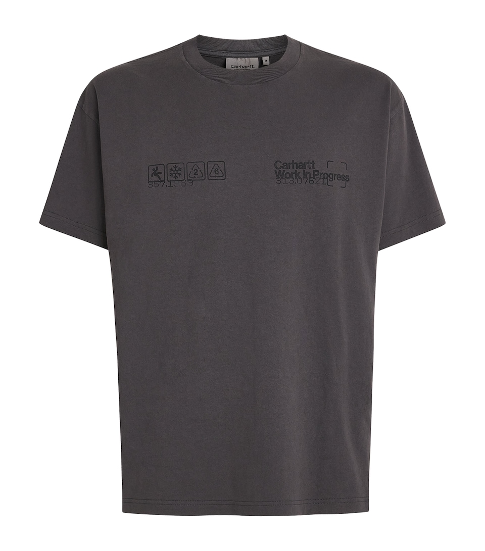 Carhartt WIP Mens Cotton Printed Boxed T-Shirt Soot
