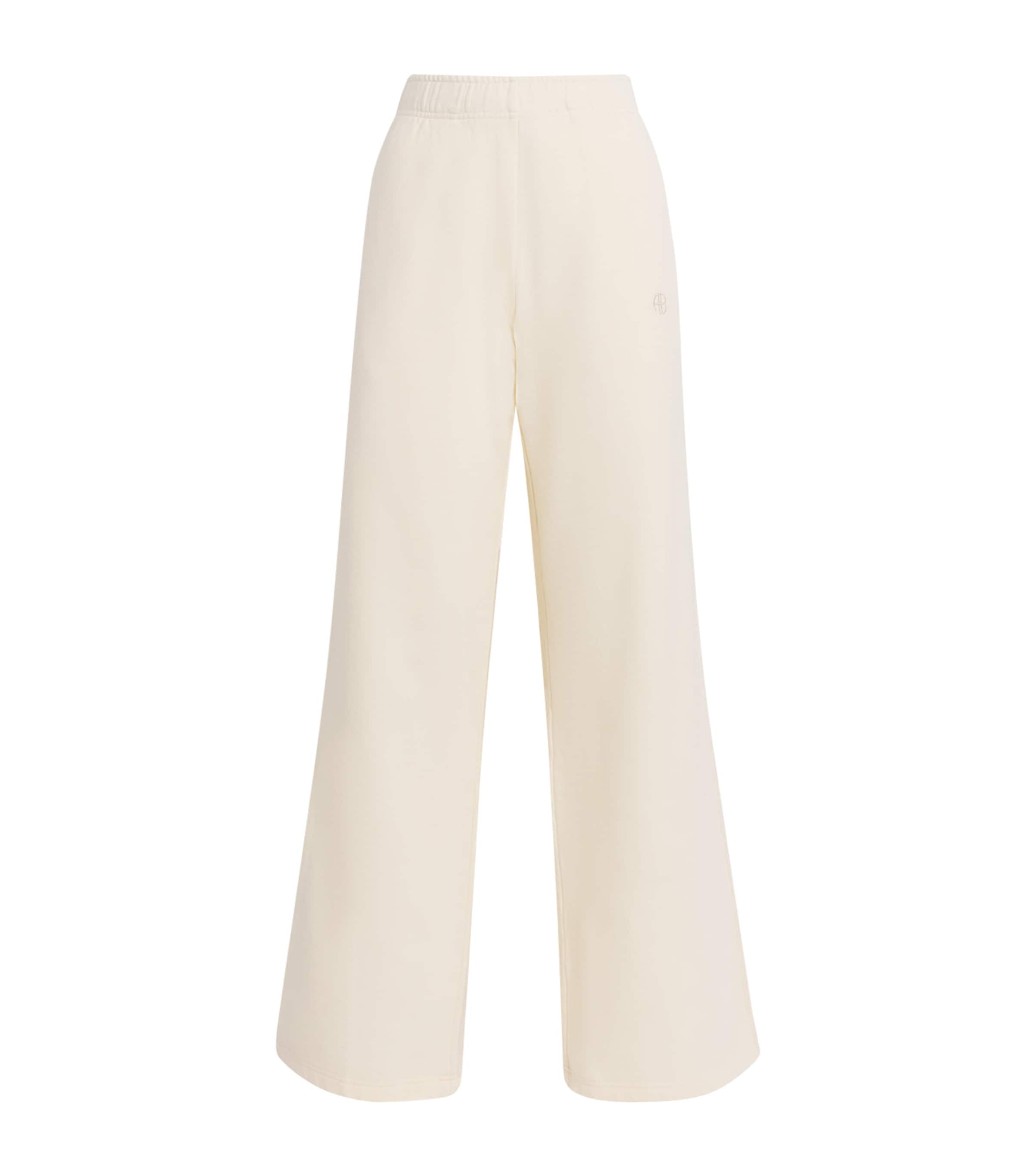ANINE BING Womens Kacey Straight Sweatpants Ecru