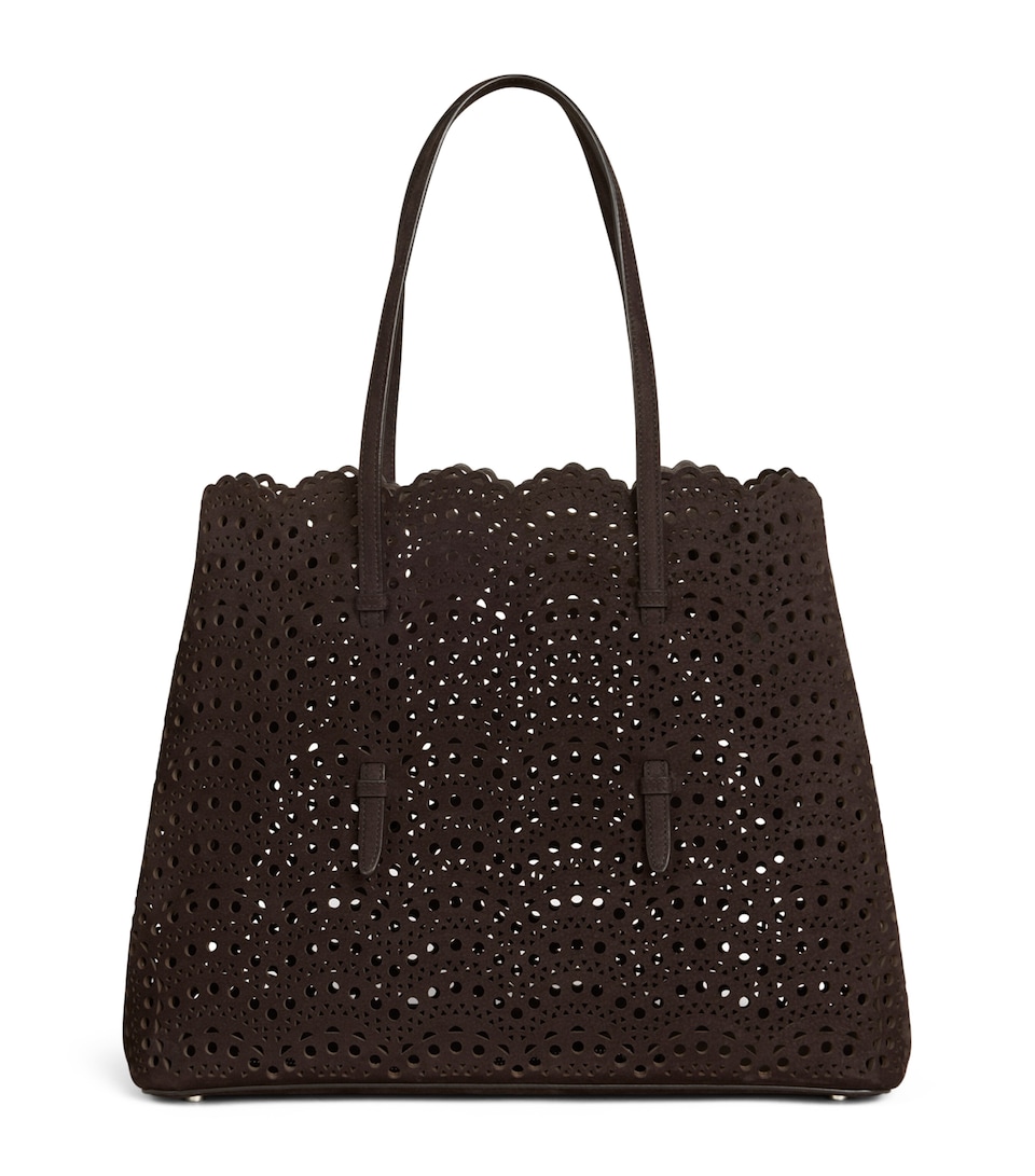 Alaïa Leather Mina Vienne Top Handle Bag Dark Brown