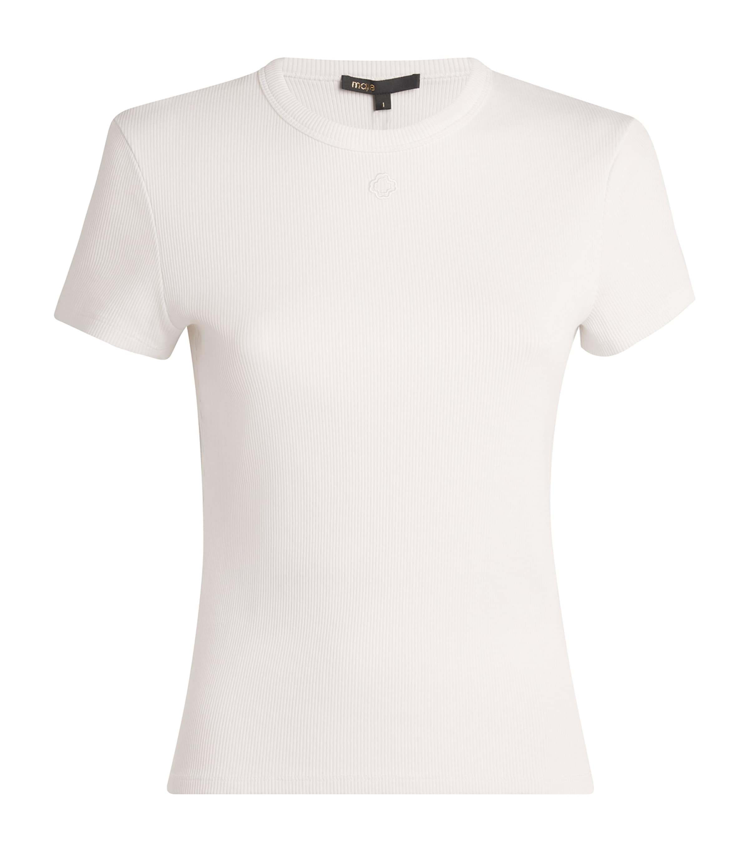 Stretch-Cotton Ribbed T-Shirt