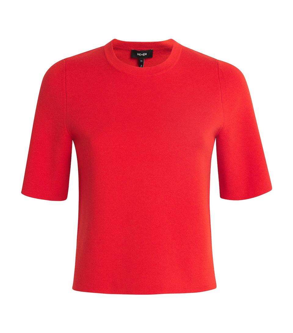 Milano Knit Short-Sleeve Sweater