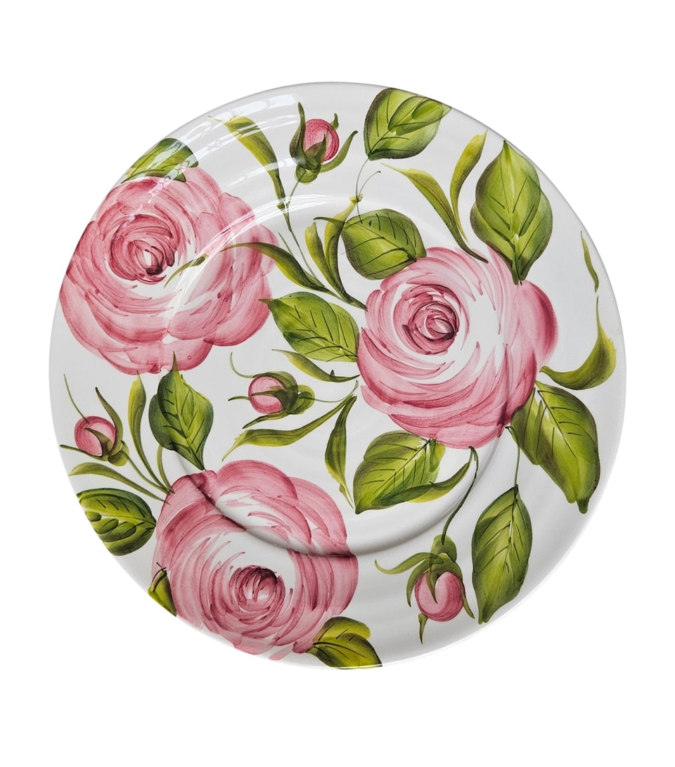 Les-Ottomans Ceramic The Roses Plate (27cm) Pink