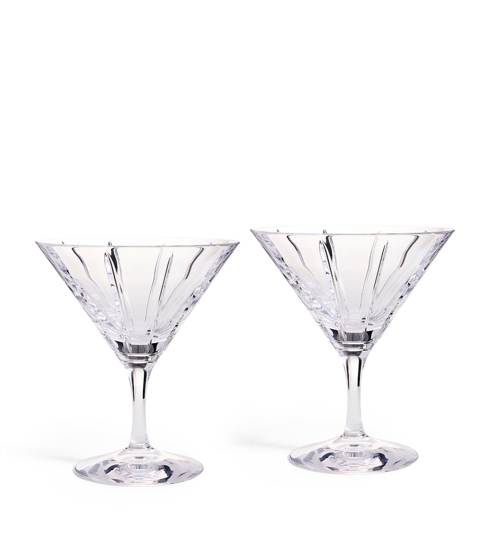 Wedgwood x Vera Wang Luxe Graphite Martini Glasses (Set of 2) Clear