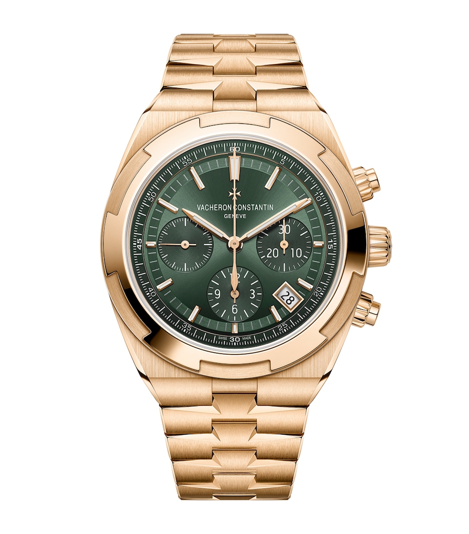 Vacheron Constantin Rose Gold Overseas Chronograph Watch 42.5mm Pink Gold