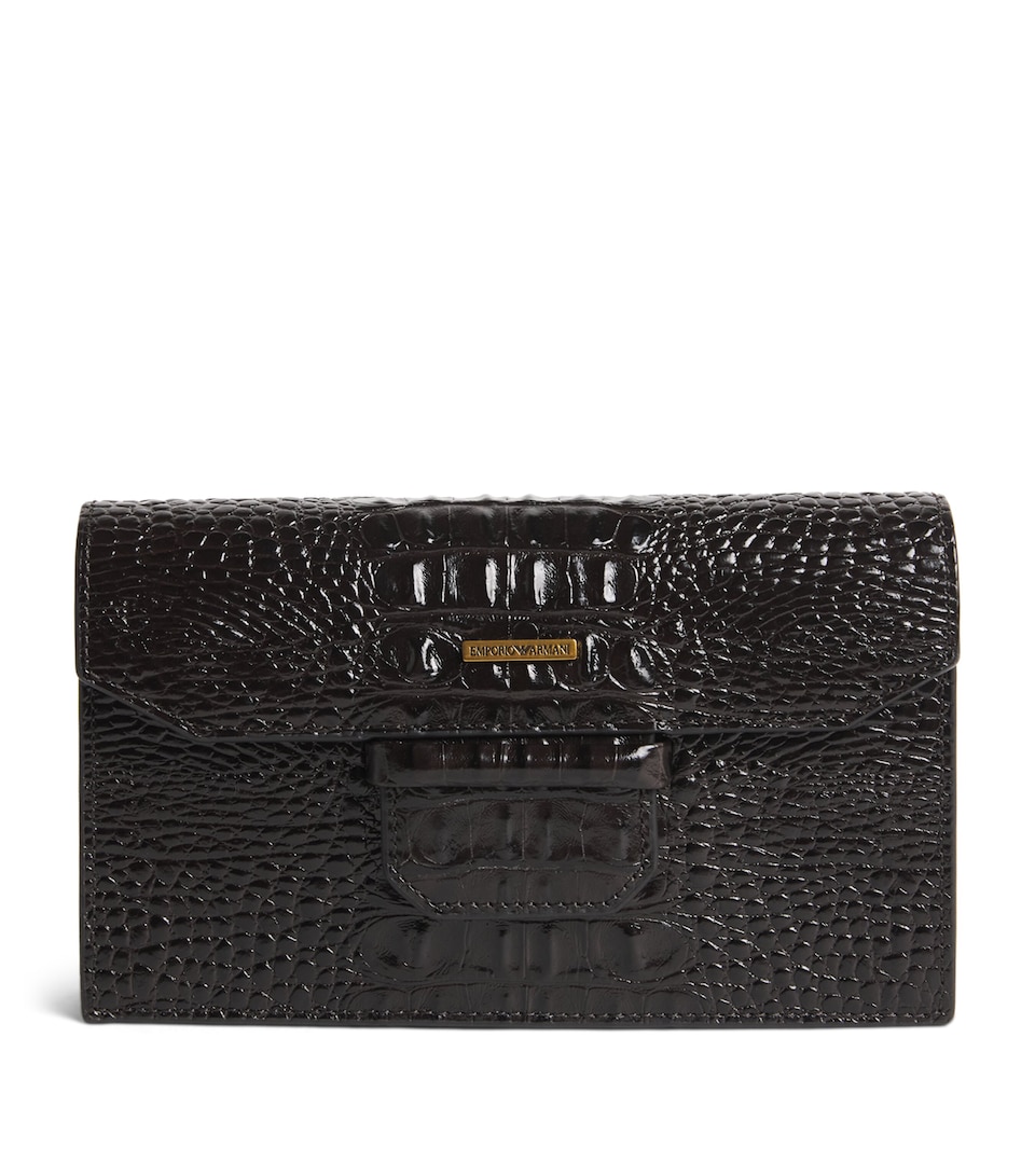 Leather Croc-Embossed Rectangular Case