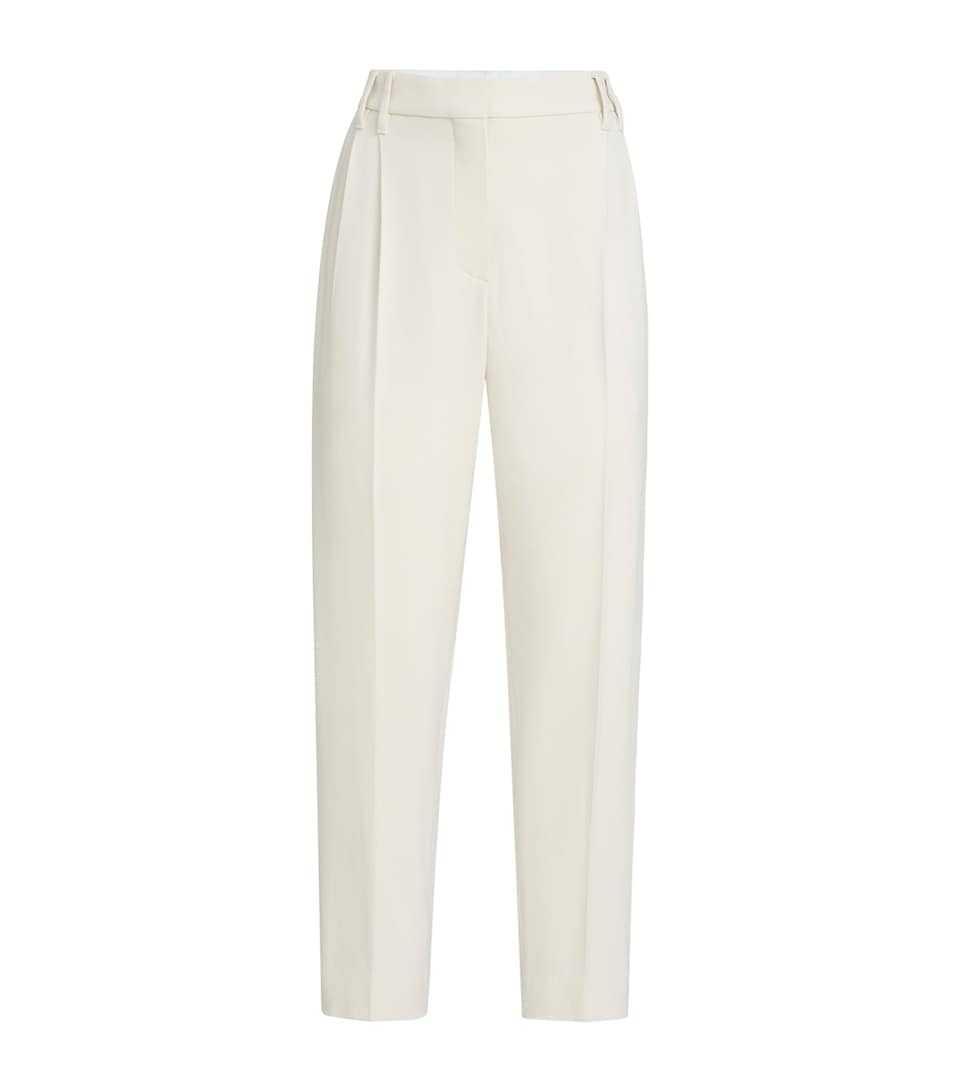 Brunello Cucinelli Womens Comfort Viscose Couture Twill Slouchy Trousers