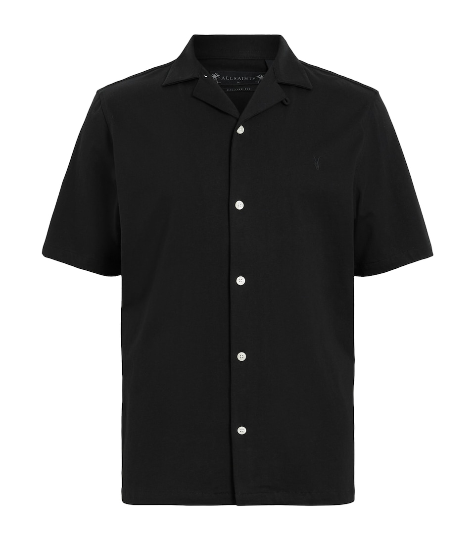 AllSaints Mens Cotton Hudson Shirt Black