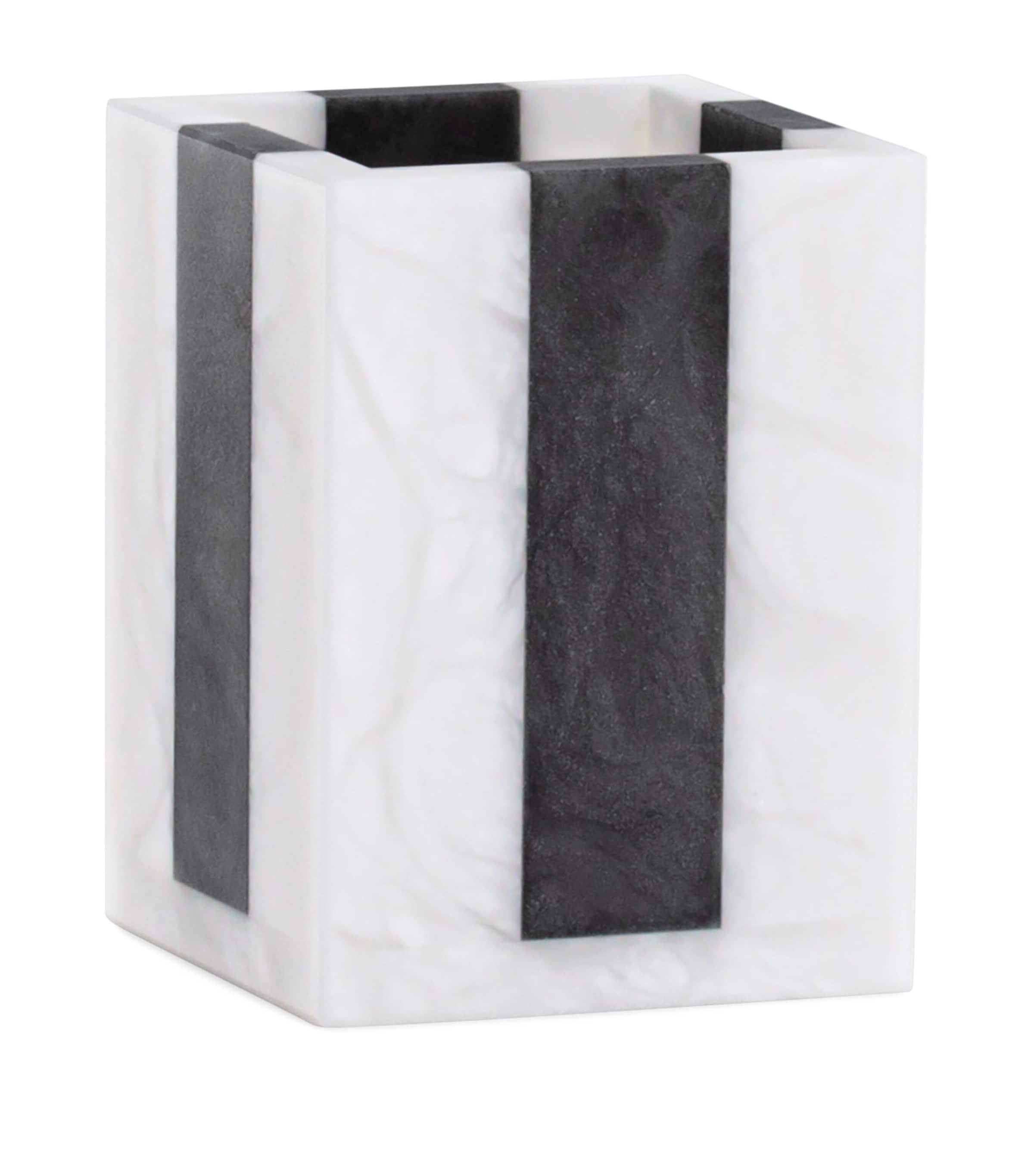 Alabaster Banda Brush Holder