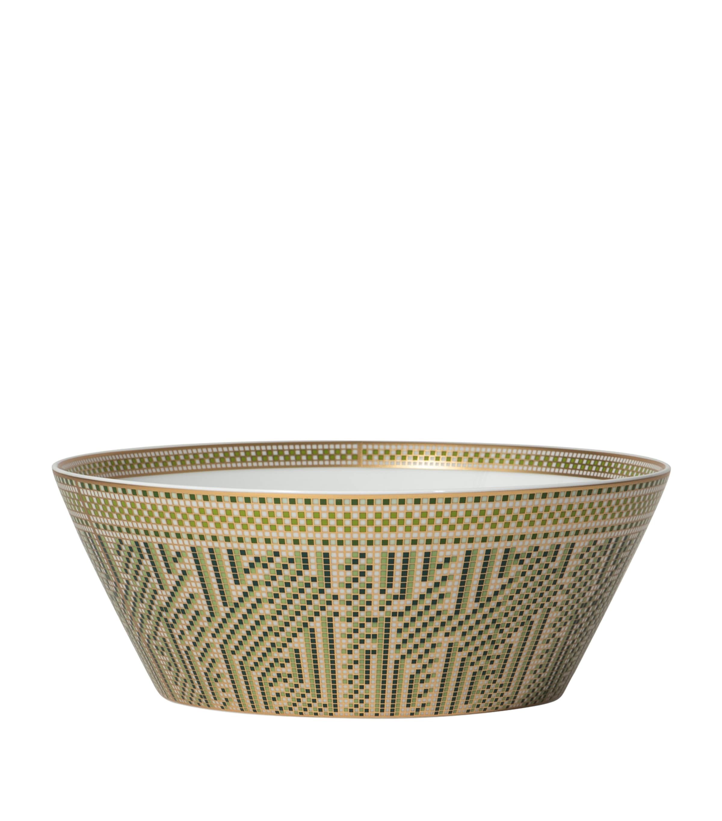 Bernardaud Augusta Salad Bowl (24cm) Or Et Vert