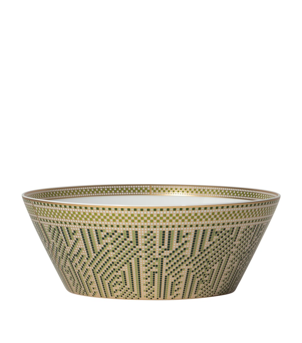 Bernardaud Augusta Salad Bowl (24cm) Or Et Vert
