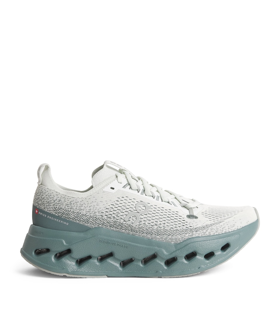 On Mens Cloudsurfer Max Trainers Iceberg | Olive