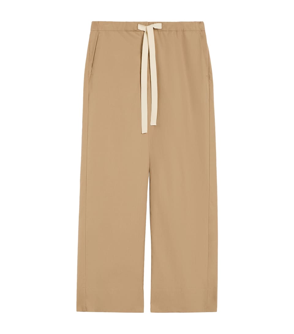 Cotton Argento Wide-Leg Trousers