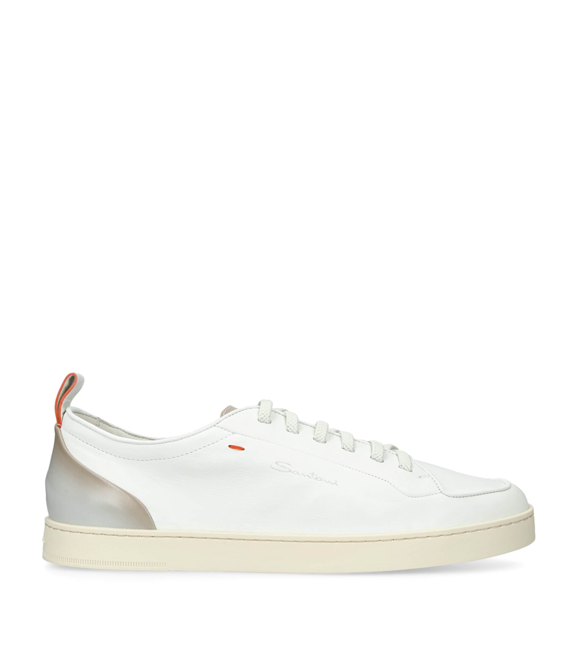Santoni Leather Montecarlo Sneakers White