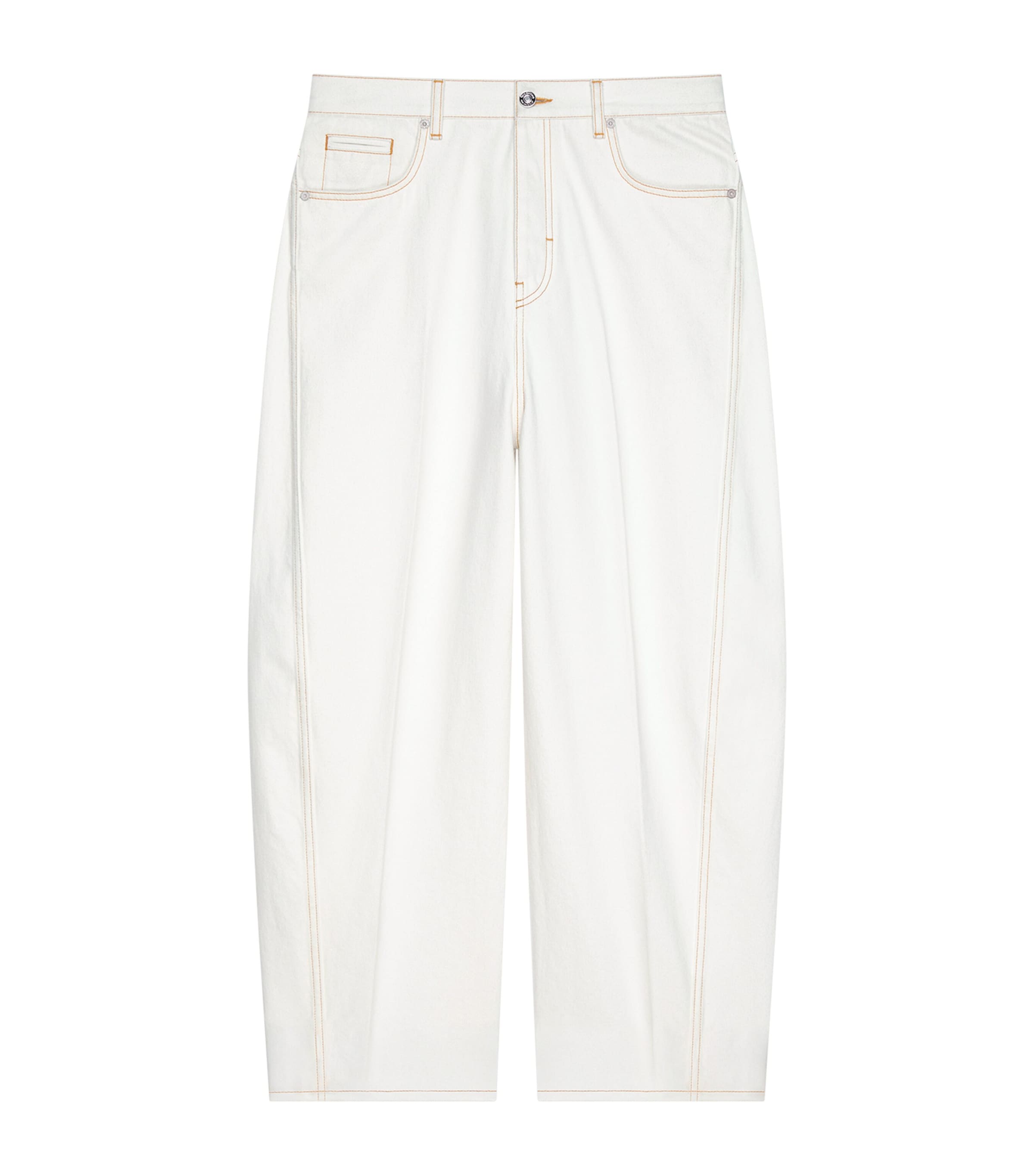 Silk Barrel-Leg Trousers