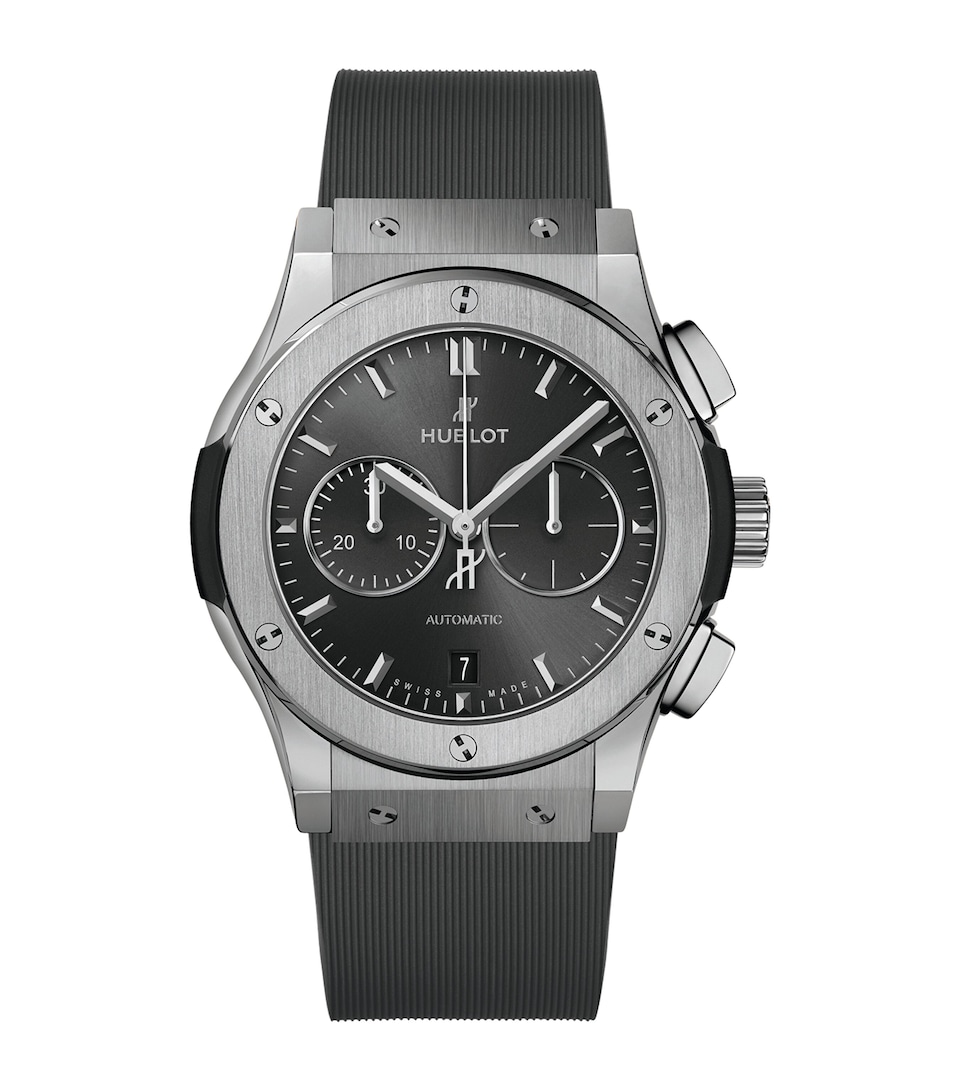 Hublot Titanium Classic Fusion Chronograph Watch 42mm Black