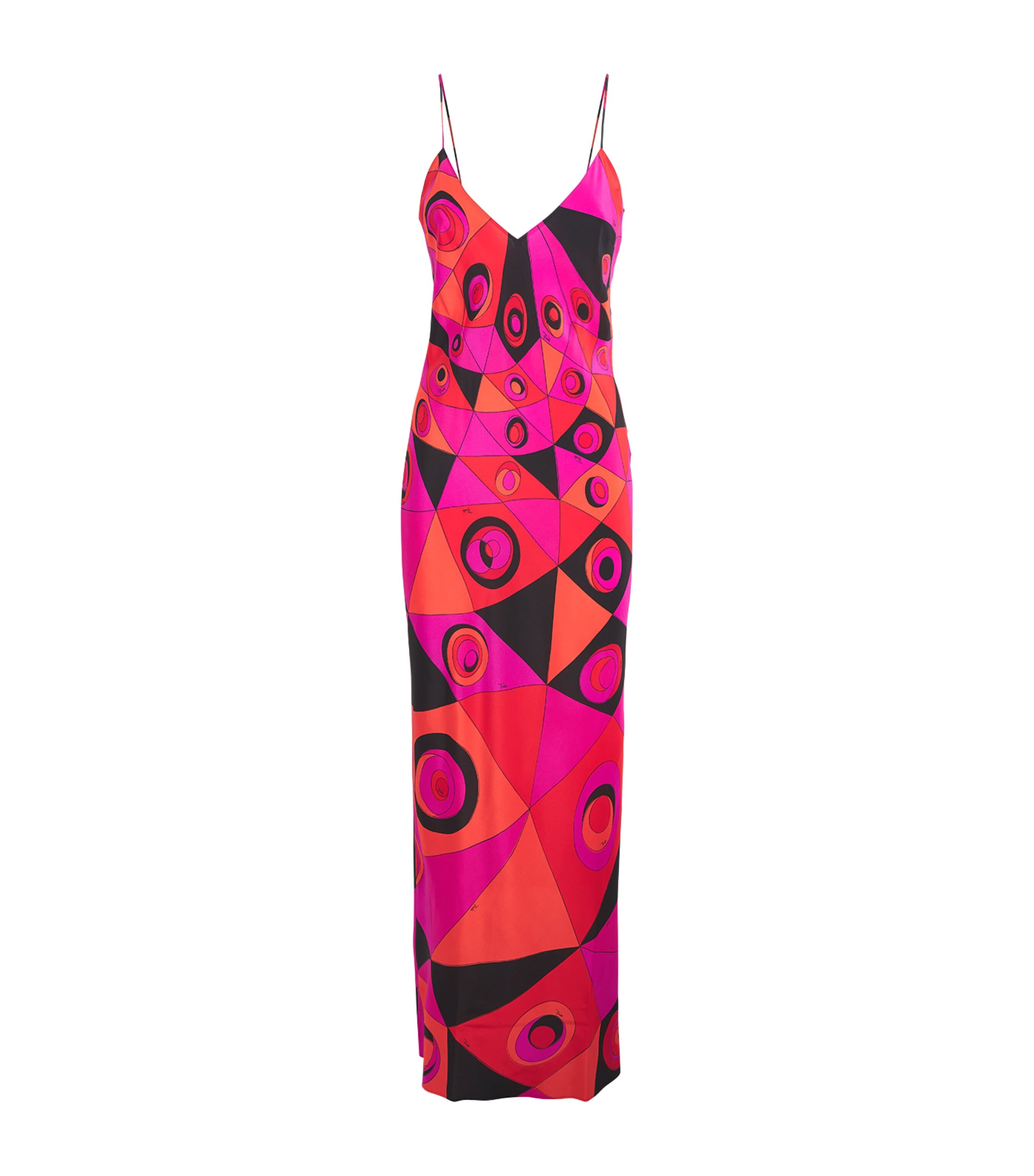 PUCCI Womens Silk Occhi Maxi Dress Fuchsia