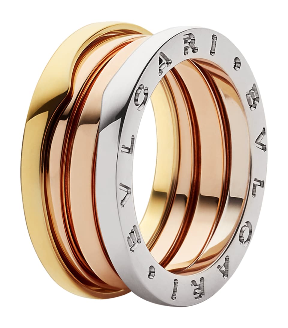 Rose, White and Yellow Gold B.zero1 Ring
