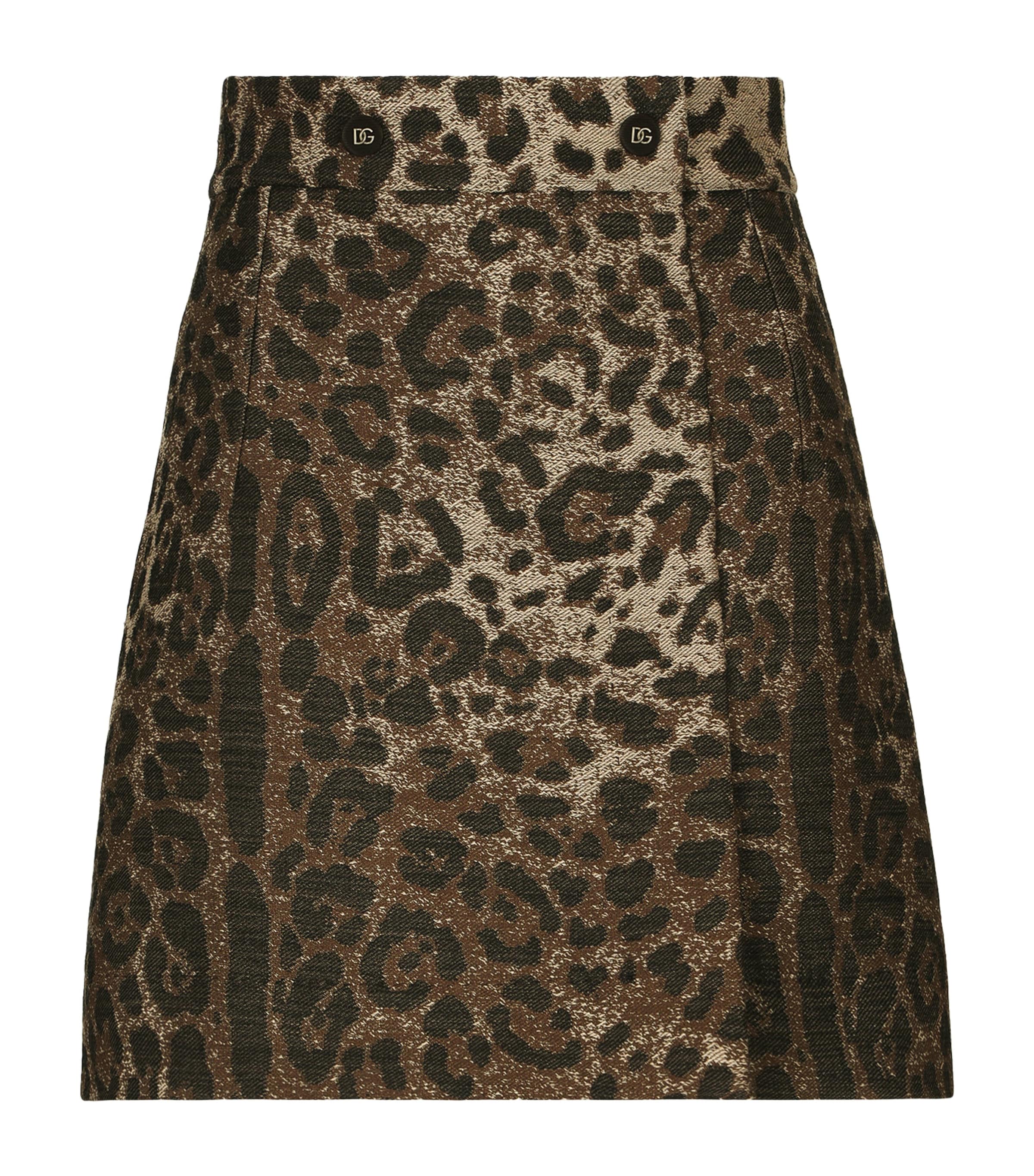 Leopard Print Mini Skirt