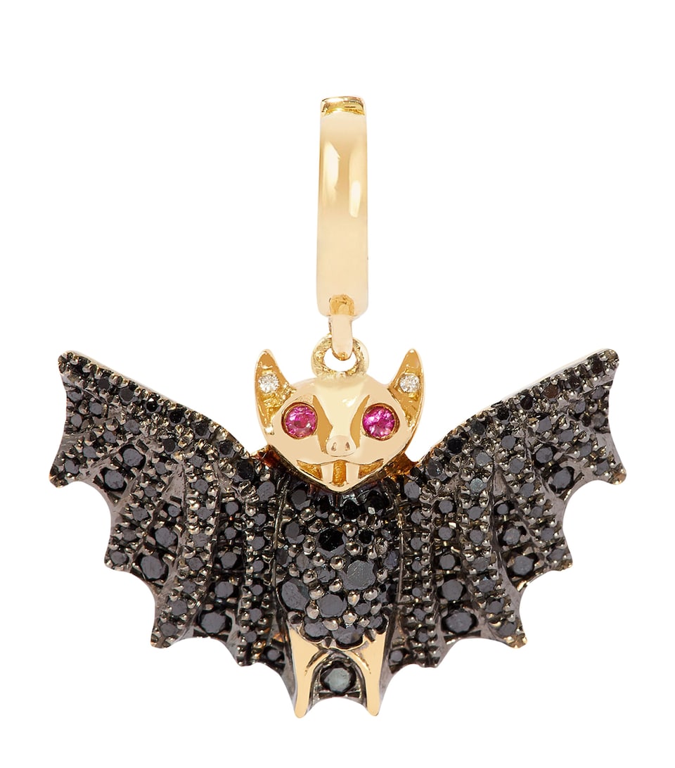 Yellow Gold, Diamond and Ruby Mythology Bat Charm
