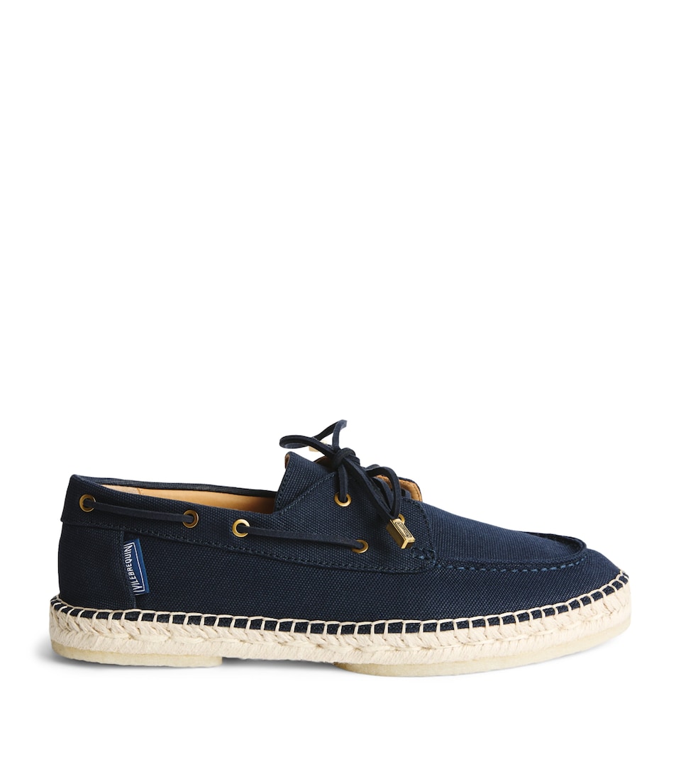 Vilebrequin Cotton Canvas Espadrille Loafers Bleu Marine
