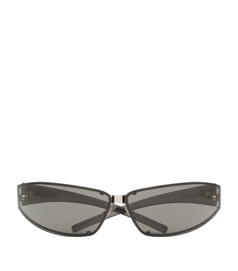Saint Laurent Metal SL 963 Wraparound Sunglasses