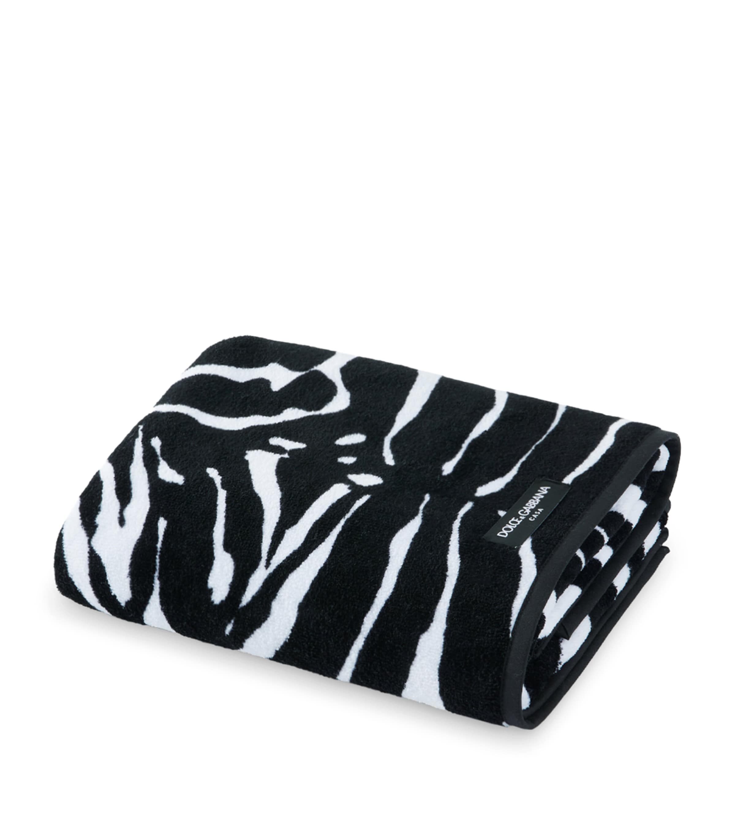 Cotton Zebra Print Hand Towel (60cm x 110cm)