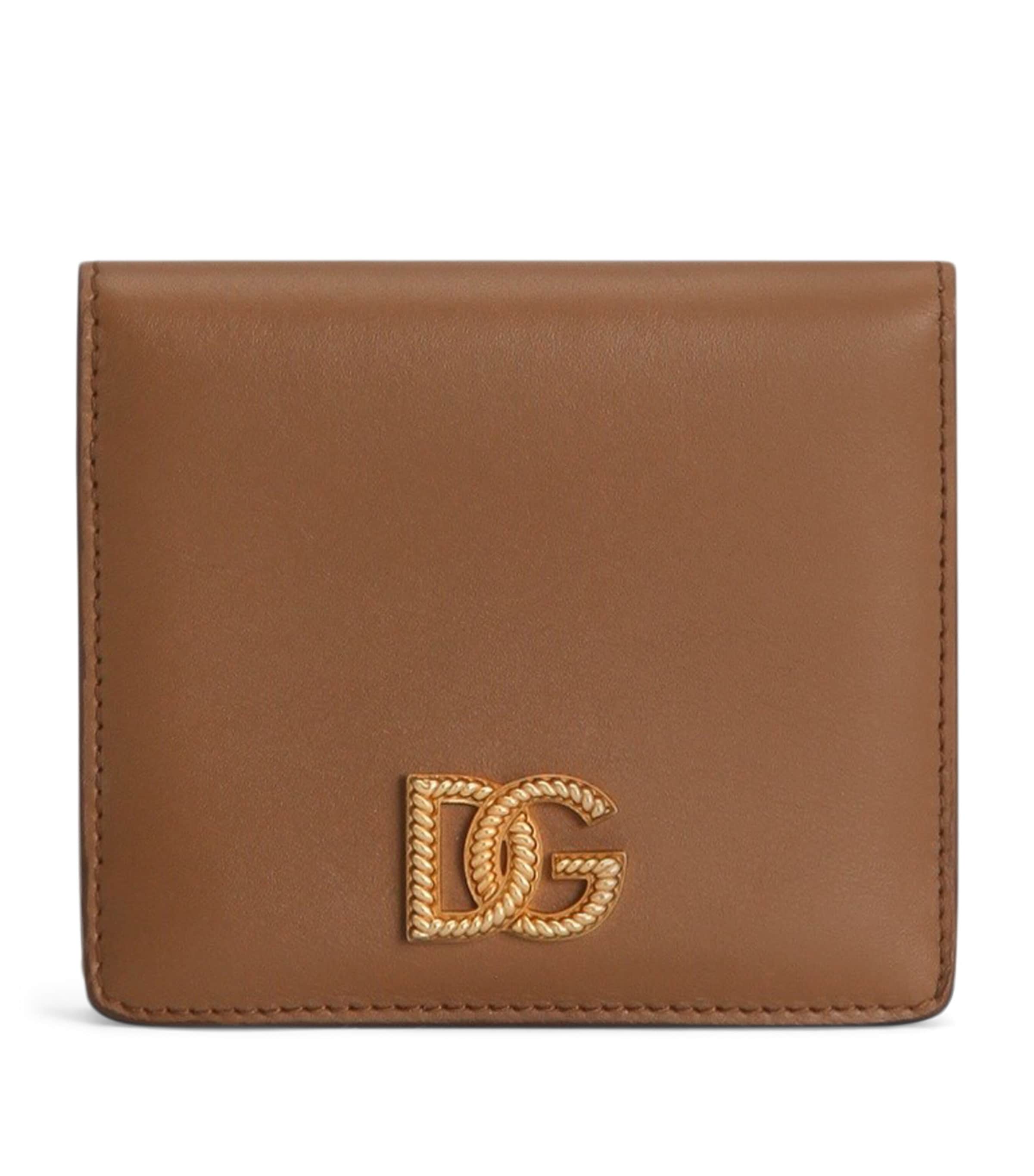 Dolce&Gabbana Calfskin French Flap Wallet Caramello