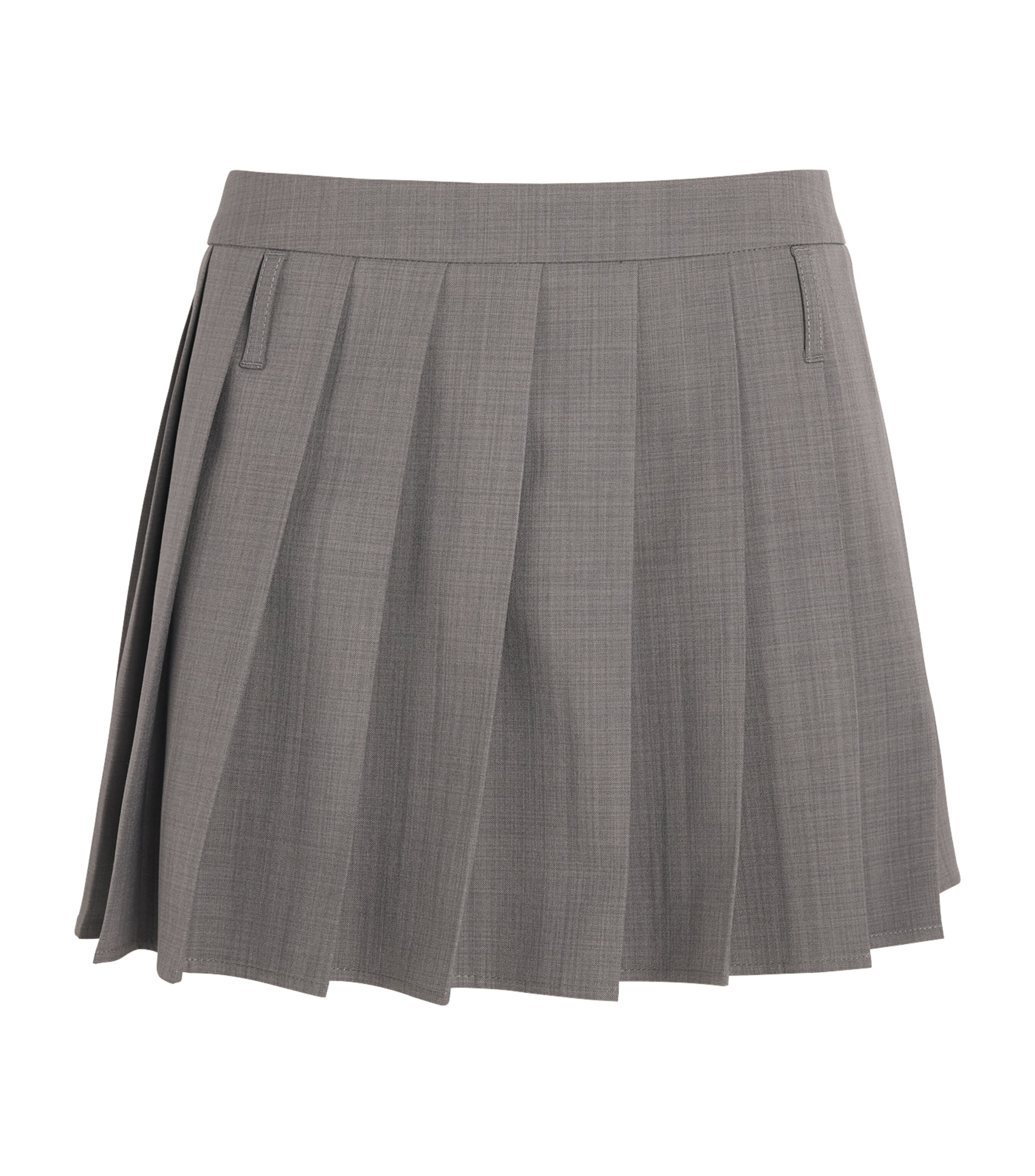 Herskind Womens Pleated Silvia Mini Skirt Grey