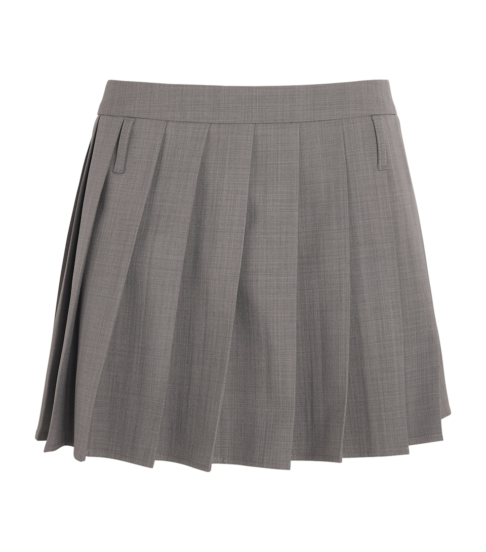 Herskind Womens Pleated Silvia Mini Skirt Grey