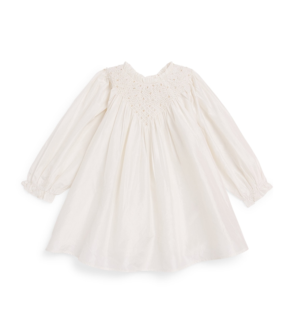 Tartine et Chocolat Silk Shirred Dress (3 Months-4 Years)