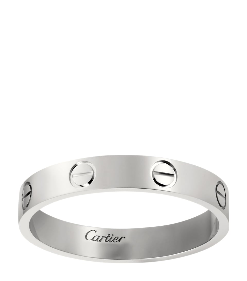 White Gold LOVE Wedding Band
