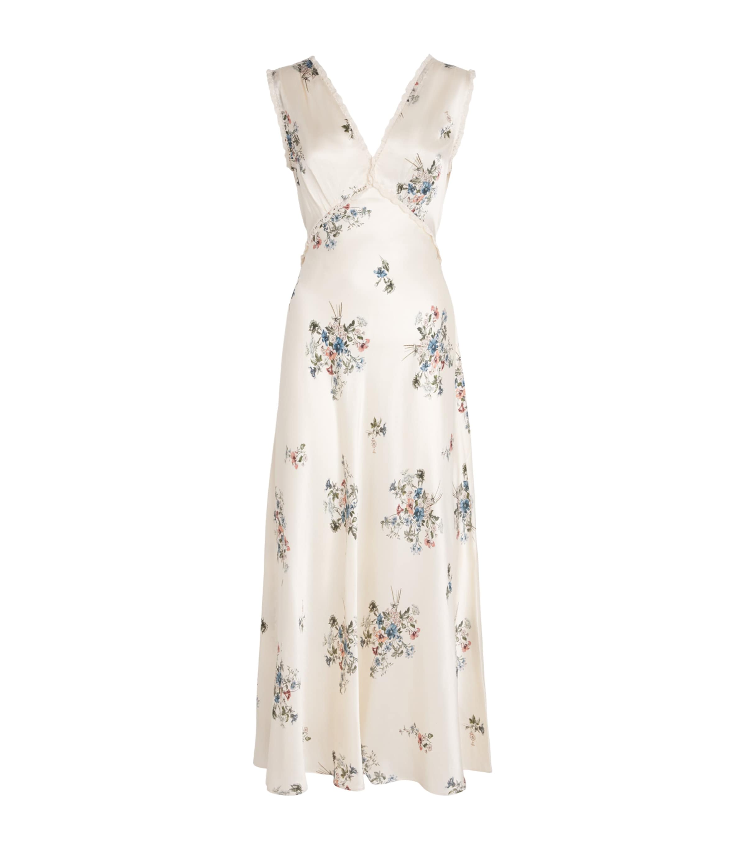 Silk Floral Tahlia Midi Dress
