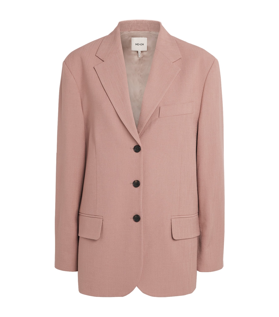 ME+EM Womens Oversized Blazer Blush Pink