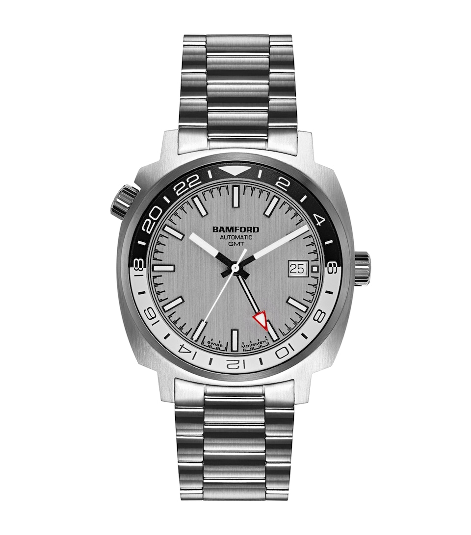 Bamford London Stainless Steel GMT Watch 40mm Grey
