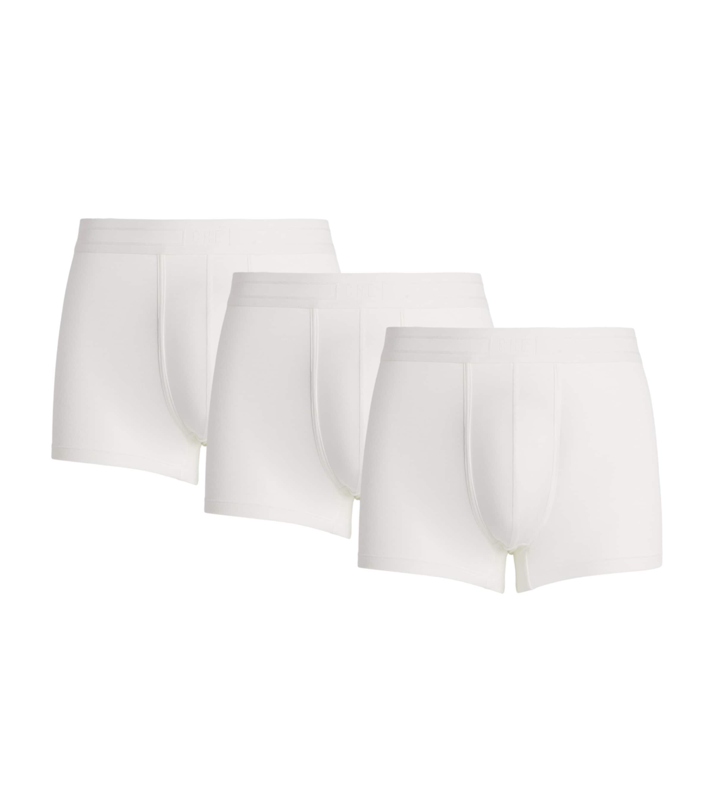 CHÉ Mens Modal-Blend Trunks (Pack of 3) White