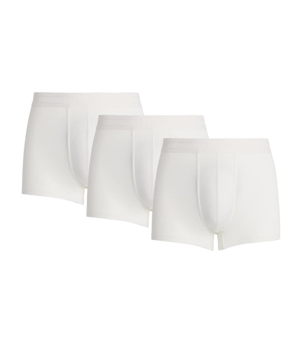 CHÉ Mens Modal-Blend Trunks (Pack of 3) White