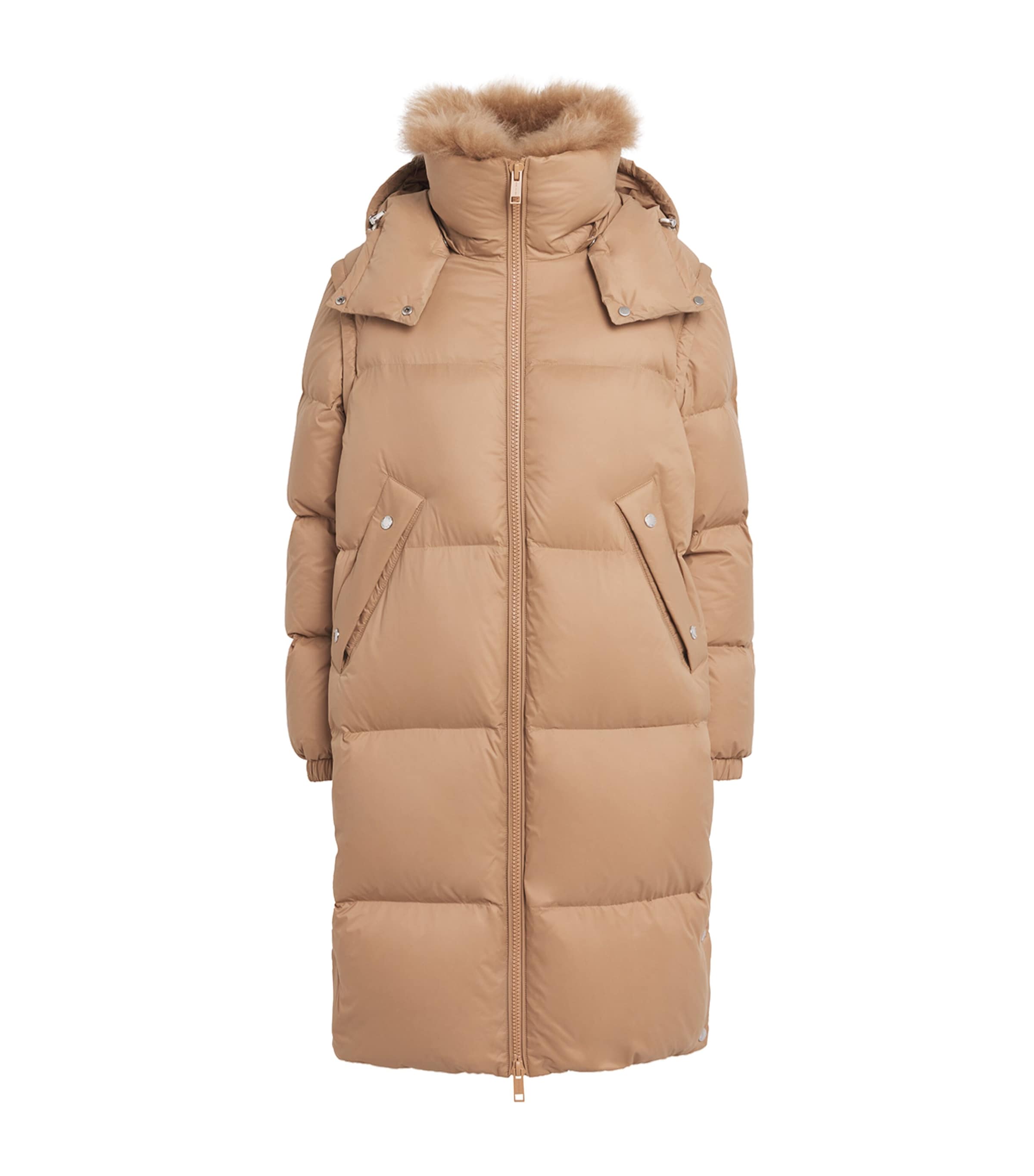 Down-Shearling Puffer Coat