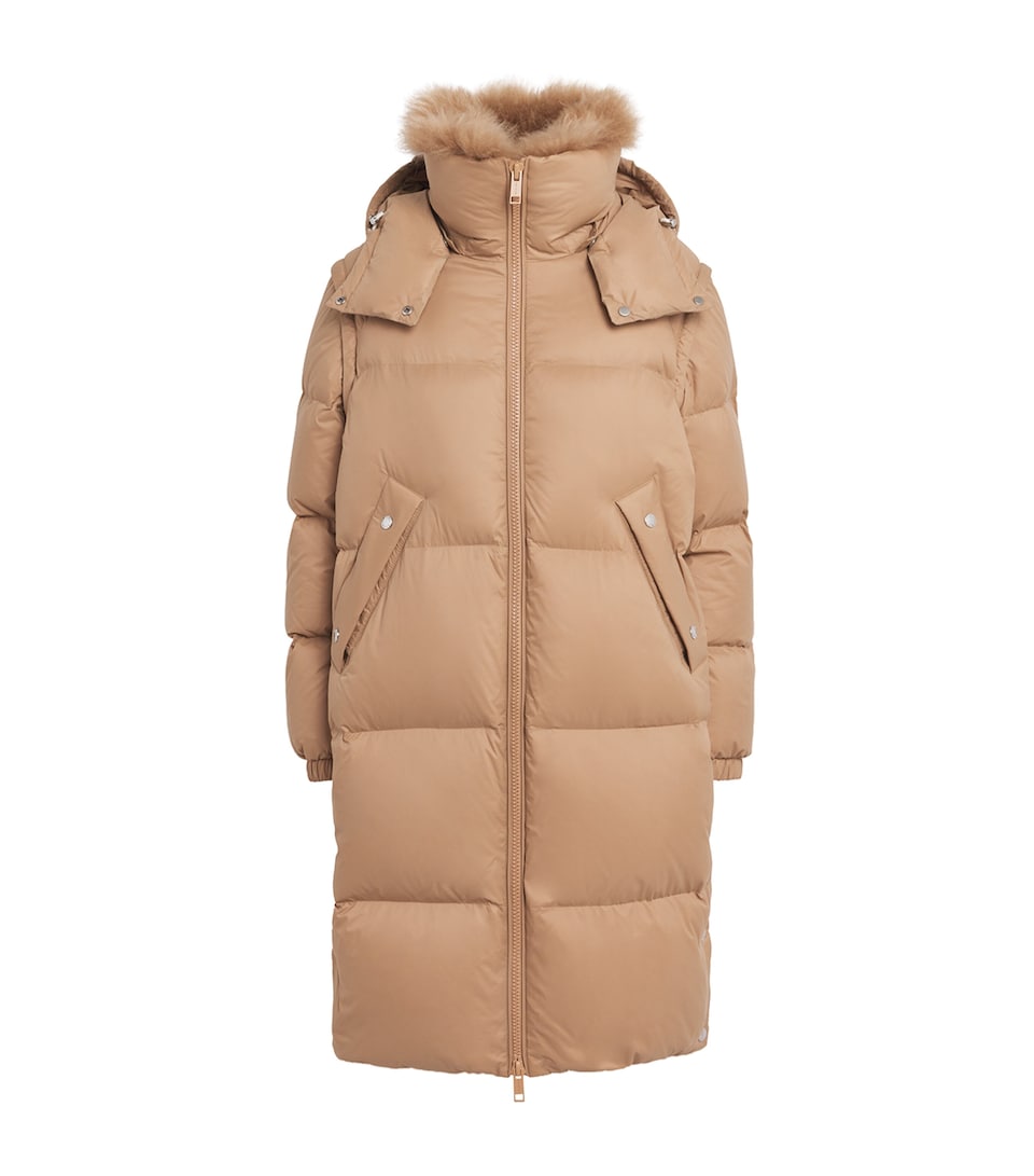 Down-Shearling Puffer Coat