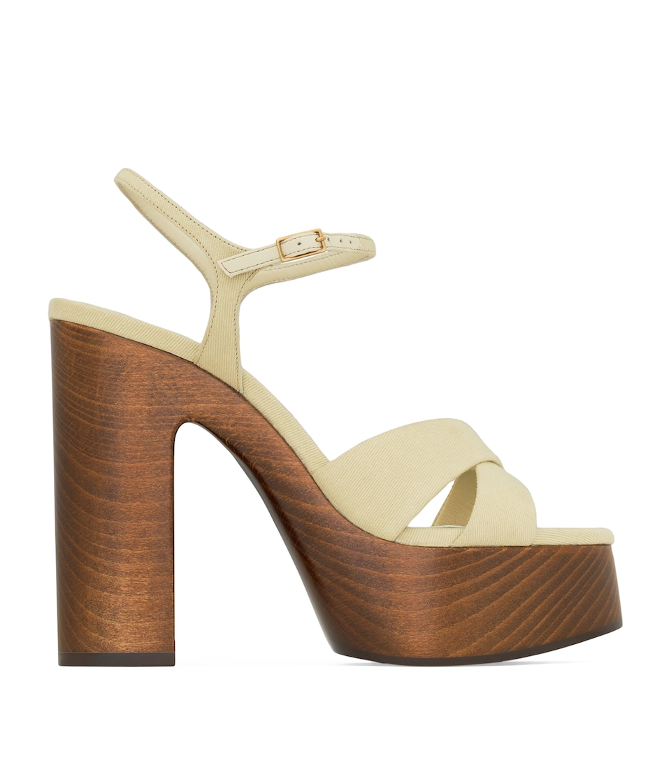 Canvas Bianca Platform Sandals 125