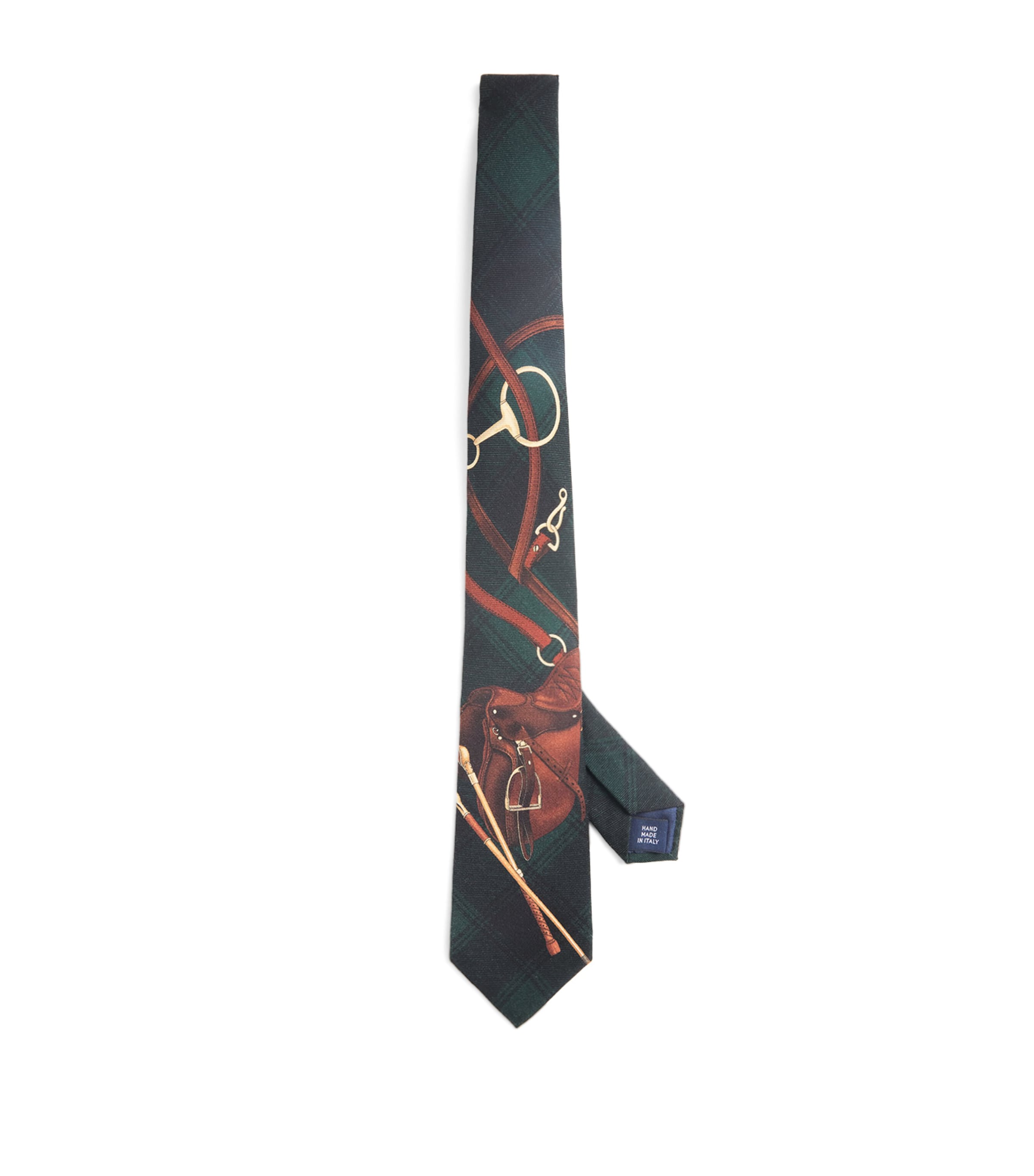 Wool Equestrian Print Tie