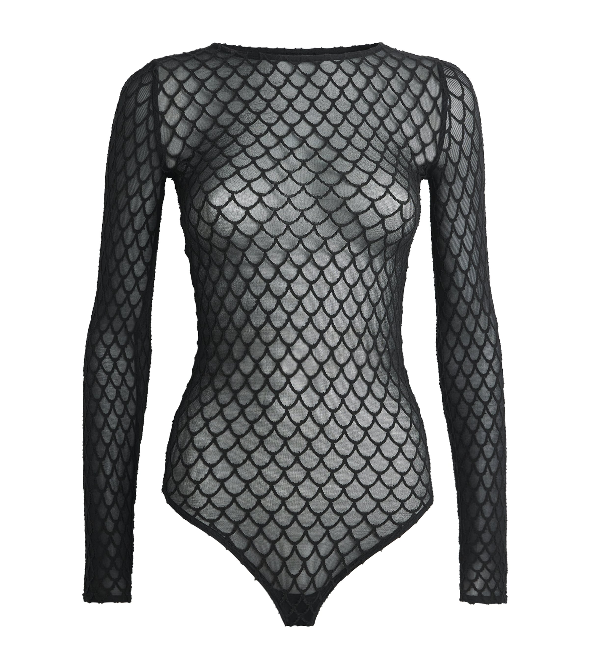 Velvet Net Illusion Bodysuit