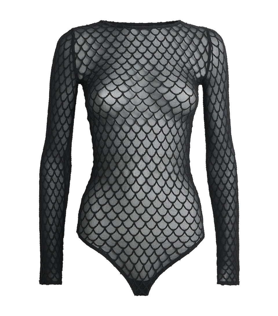 Velvet Net Illusion Bodysuit