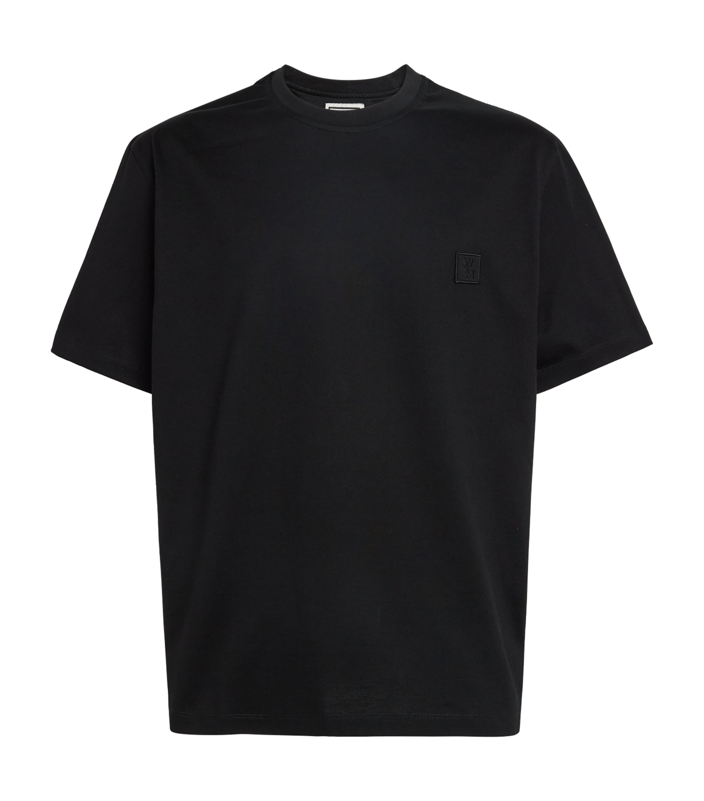 Wooyoungmi Mens Cotton Graphic Print T-Shirt Black