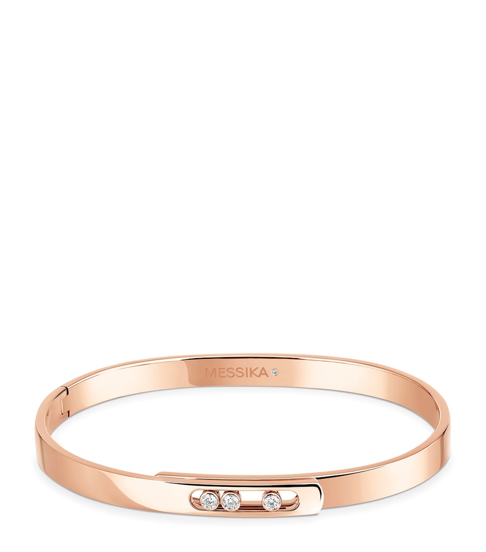 Messika Move Noa Pink Gold and Diamond Bangle Pink Gold