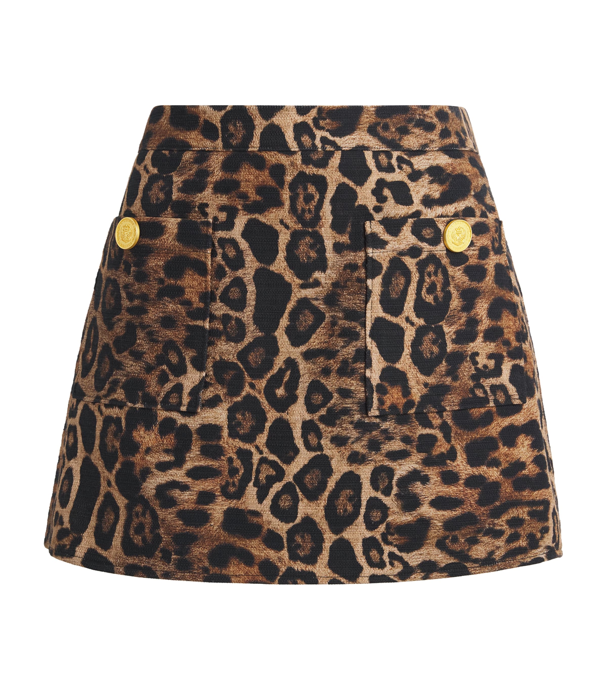 Cotton Leopard Cyra Mini Skirt