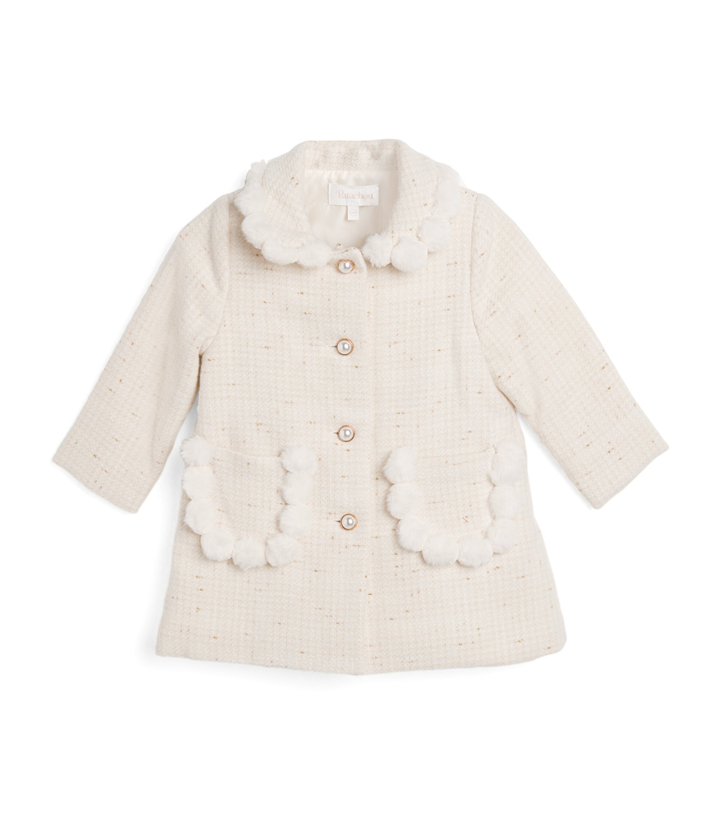 Pom-Pom-Detail Coat (12 Months-4 Years)