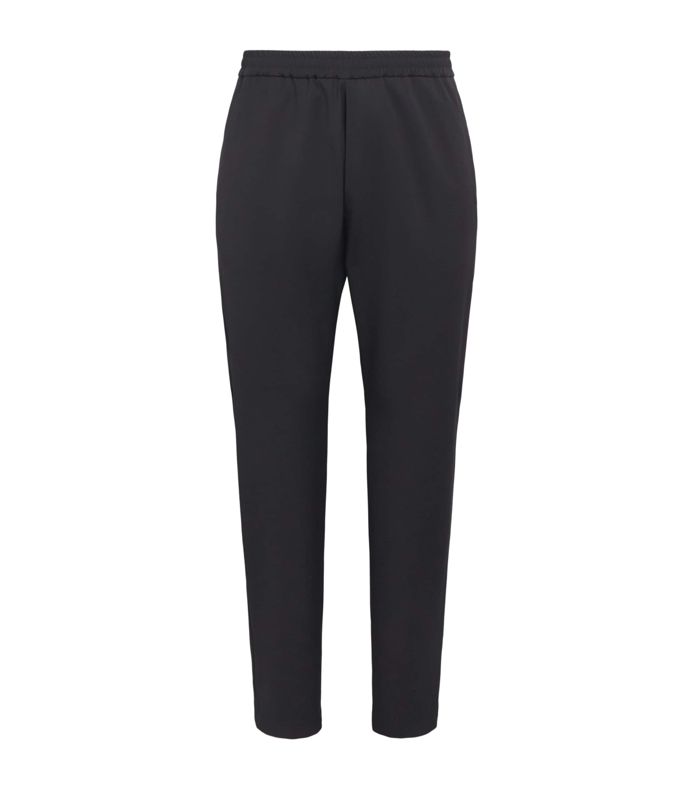 Barena Mens Virgin Wool Drawstring Trousers Nero