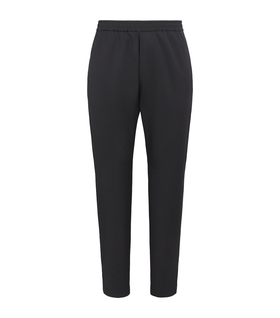 Barena Mens Virgin Wool Drawstring Trousers Nero